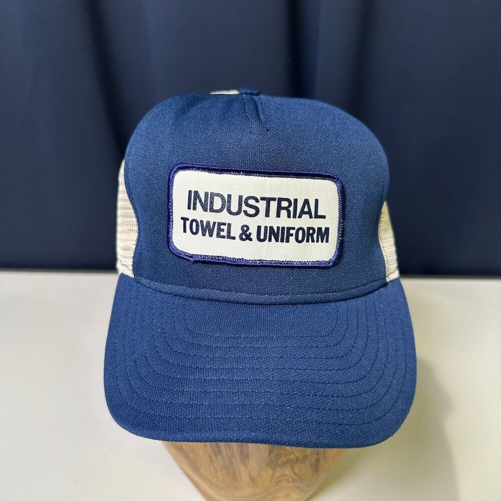Vintage Trucker Hat Vintage Snapback Mesh Cap Industrial Towel & Uniform